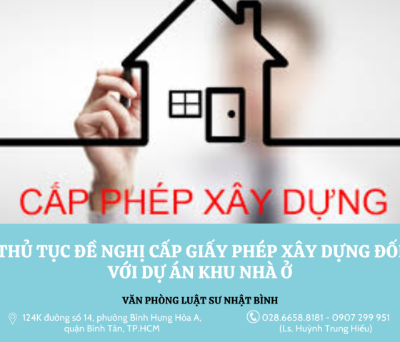 Thủ tục đề nghị cấp giấy phép xây dựng đối với dự án khu nhà ở