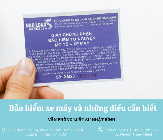 Bảo hiểm xe máy và những điều cần biết