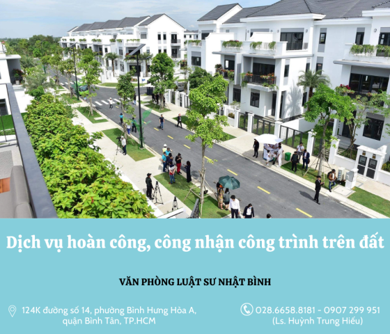 Dịch vụ hoàn công, công nhận công trình trên đất