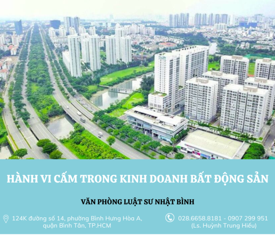 Những hành vi cấm trong kinh doanh bất động sản