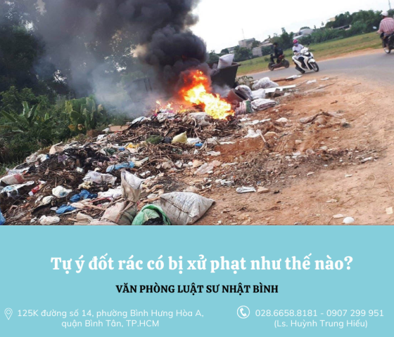 Tự ý đốt rác bị xử phạt như thế nào?