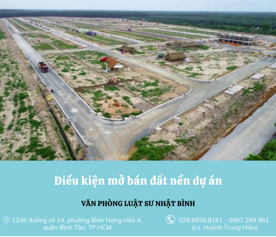 Điều kiện mở bán đất nền dự án