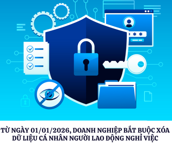 TỪ NGÀY 01/01/2026, DOANH NGHIỆP BẮT BUỘC XÓA DỮ LIỆU CÁ NHÂN NGƯỜI LAO ĐỘNG NGHỈ VIỆC