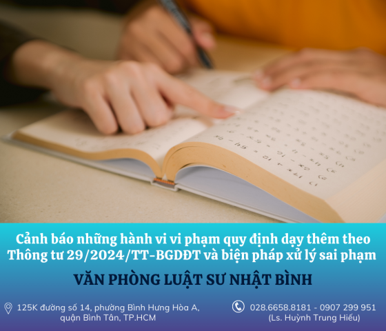 Cảnh báo những hành vi vi phạm quy định dạy thêm theo Thông tư 29/2024/TT-BGDĐT và biện pháp xử lý sai phạm