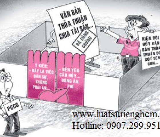 Hai vợ chồng thuận tình ly hôn, văn bản tự thỏa thuận phân chia tài sản được lập như thế nào?