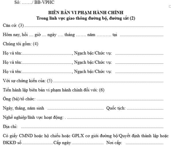 MẤT BIÊN BẢN VI PHẠM GIAO THÔNG NỘP PHẠT THẾ NÀO?