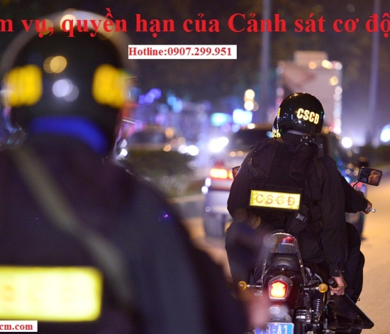 Nhiệm vụ và quyền hạn của Cảnh sát cơ động