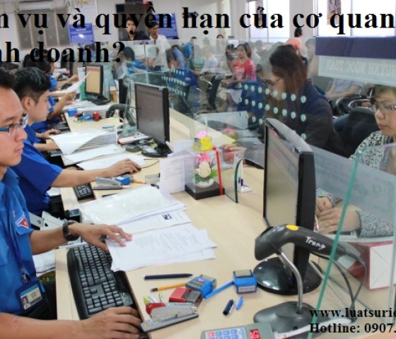 Nhiệm vụ và quyền hạn của cơ quan đăng ký kinh doanh