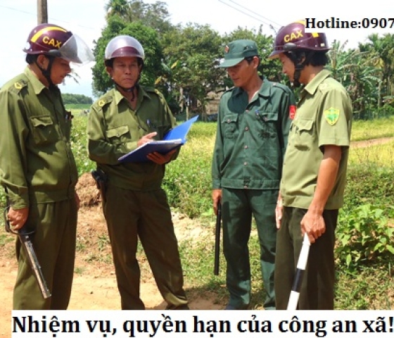 Nhiệm vụ và quyền hạn của công an xã!