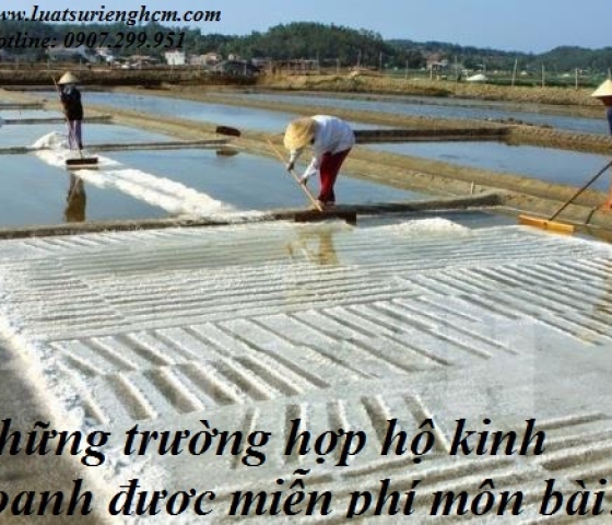 Những trường hợp hộ kinh doanh được miễn phí môn bài?