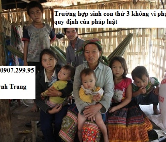 Những trường hợp sinh con thứ ba không vi phạm quy định của pháp luật?