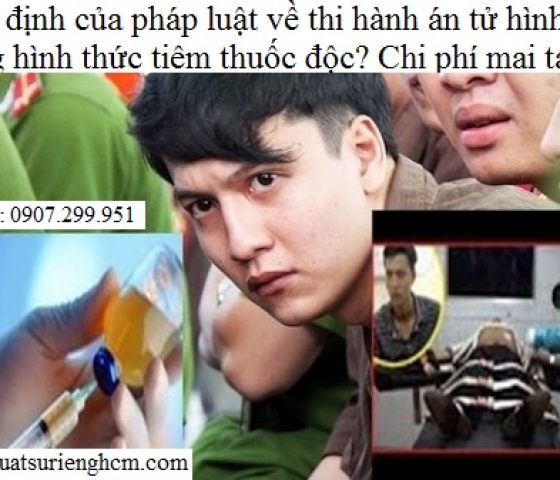 Quy định của pháp luật về thi hành án tử hình bằng hình thức tiêm thuốc độc và chi phí mai táng xử lý như thế nào?