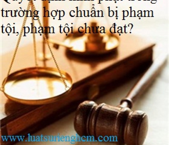 Quyết định hình phạt trong trường hợp chuẩn bị phạm tội, phạm tội chưa đạt?